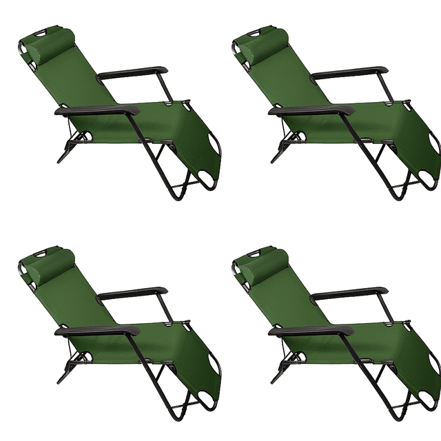 Sillas CJR Camastro Plegable Reclinable Jardin Playa Alberca verde 4