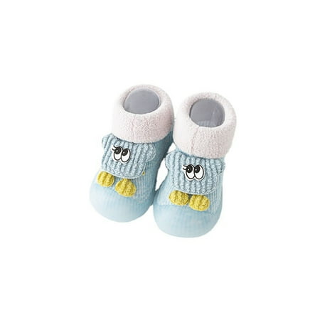 

Binmer Baby Toddler Shoes Soft Bottom Autumn And Winter Non-Slip Baby Children Plus Velvet Thick Warm Floor Socks Shoes