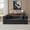 Dark Gray, variant on Sailvan Modern Cord Sofa Bed,Convertible Sleeper Couch with High Density Foam,Classic Square Two Tier Design for Apartments,Small Double Bed White