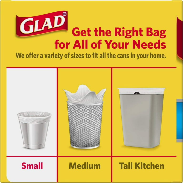 Glad Odor Shield 4-Gallons Febreze Fresh Clean White Plastic Wastebasket  Flap Tie Trash Bag (52-Count)
