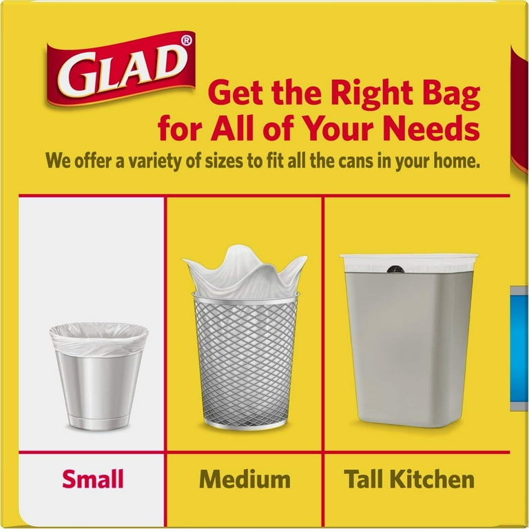 Glad Odor Shield 4-Gallons Febreze Fresh Clean White Plastic Wastebasket  Flap Tie Trash Bag (52-Count)