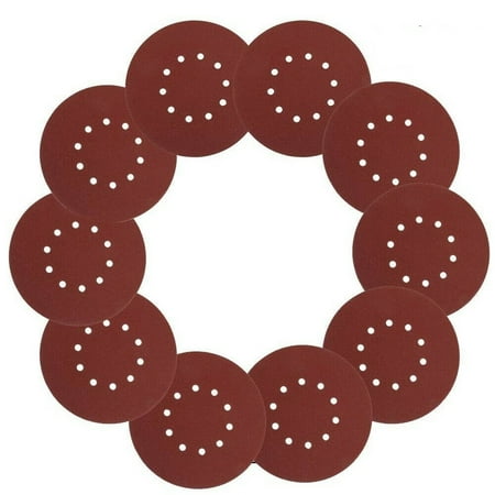 

Lierteer 10pcs Hook And Loop 9Inch 10Hole 60Grit Sand Paper Sanding Discs Sanderpaper