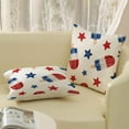 thumbnail image 4 of 4th of July Pillow Covers 16x16 Set of 2, Red Blue Stars Decor Patriotic Throw Pillows Independence Memorial Day Pillowcase Summer Outdoor Decorations Farmhouse Cushion Case for Couch Home, 4 of 6