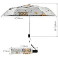 thumbnail image 3 of Tigers Face and Triangles Compact Sun Umbrella Windproof Travel Umbrellas for Rain Strong Portable UV Protection, 3 of 8