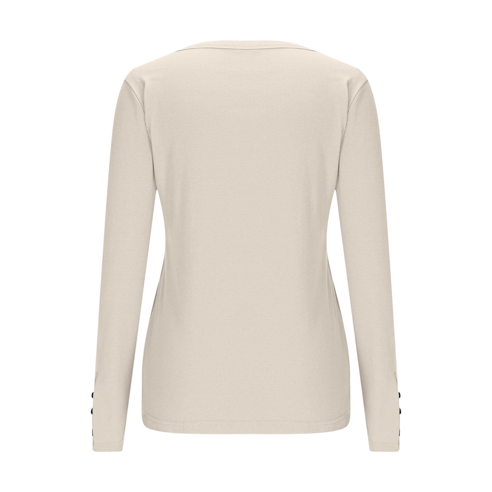 Oplxuo Women’s Long Sleeve Henley T Shirts Button Down Slim Fit Tops Scoop Neck Ribbed Knit Shirts