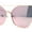 Gold Pink Mirror, variant on Womens Oversize Metal Rim Cat Eye Designer Sunglasses Silver Pink Grey