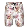 thumbnail image 3 of Rocae Fireworks for Men's Beach Shorts Casual Elastic Waist Drawstring Summer Beach Shorts,S-3XL-X-Large, 3 of 6