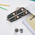 thumbnail image 6 of Fotbe Cute Alpaca Pattern Leather Pencil Case, Pencil Pouch with Durable Zipper, Compact and Stylish Organizer for Stationery, Art Supplies, Travel Essentials, 6 of 7