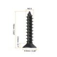 thumbnail image 2 of Uxcell M3.5 x 16mm Wood Screws Carbon Steel Black Oxide Black 200 Pack, 2 of 5