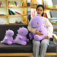 thumbnail image 3 of Lindos peluches de dinosaurio, muñecos de peluche de dinosaurio gordo, peluche suave de dinosaurio, regalos de cumpleaños para niños, niñas y niños, morado 2, 3 of 5