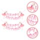 thumbnail image 4 of KAKOWELY 2 banderines colgantes de feliz cumpleaños con diseño de bailarina para decoración de fiestas de cumpleaños., 4 of 4