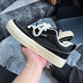 thumbnail image 6 of NewMen'S Casual Canvas Sneakers - Comfortable Fabric Lining for Everyday Wear, Everyday Sho ,Black & White Low-Top Lace-Up Shoes with Round Toe, Rubber Sole, and  | Minimalist Sneakers | Durable Canv, 6 of 7