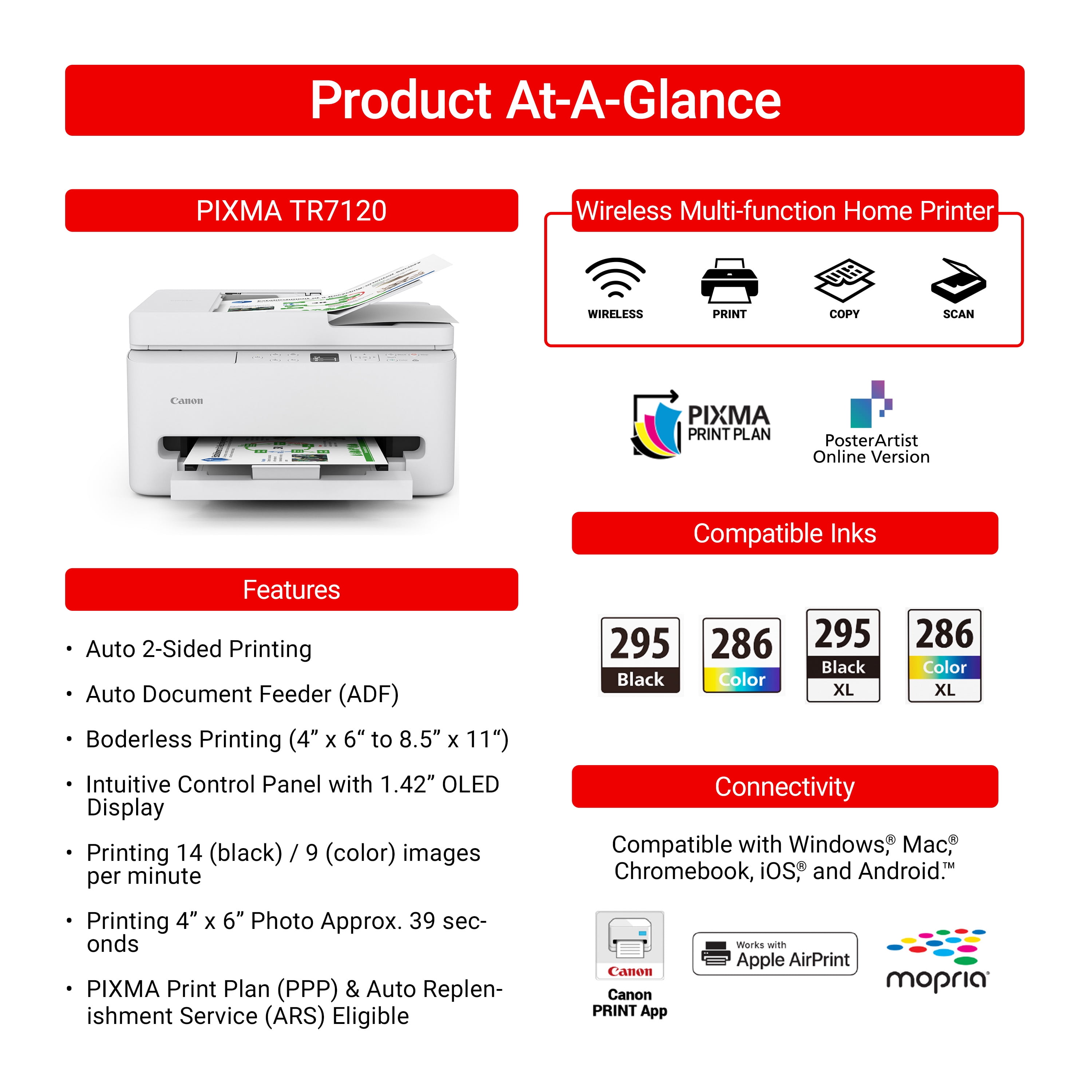 PIXMA TR7120 Wireless Multi-Function Home Printer