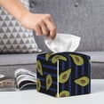 thumbnail image 5 of Goofa Avocado Tissue Box Cover PVC Leather Tissue Holder Square Facial Tissue Case Facial Paper Organizer Dispenser for Bathroom, Vanity Countertop, 5 of 8