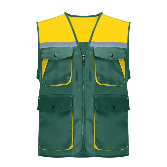 Amzcrzy Gilet Femme Mode Colorblock Patchwork Gilet de Pêche Décontracté Sans Manches Cargo Gilet de Randonnée avec Poches TG