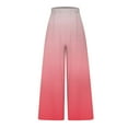 thumbnail image 4 of FRSASU Women Fashionable and Comfortable Gradient Colored Pants with Pockets Wide Leg High Waisted Flowy Pants for Women, 4 of 5