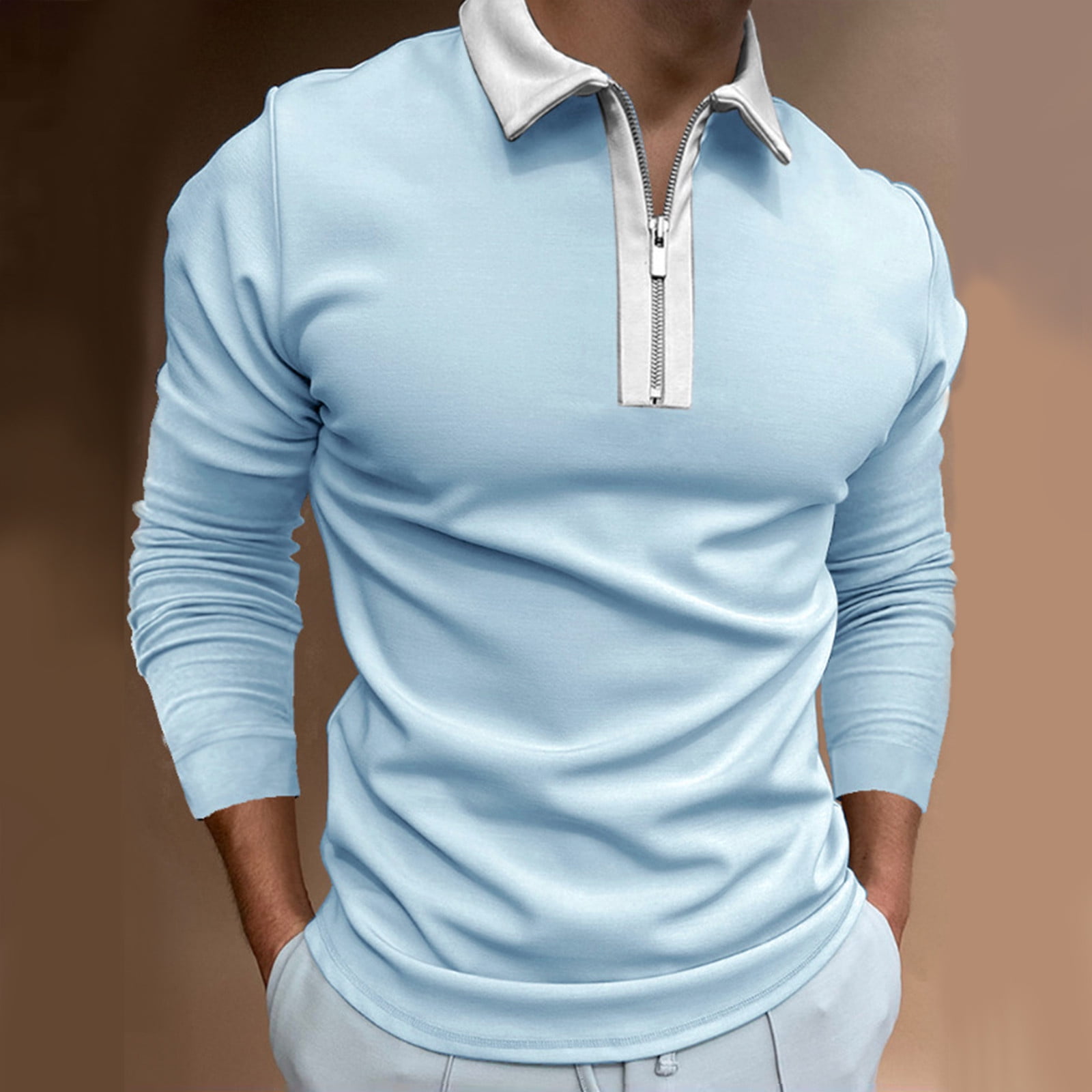 mens long sleeve polo designer