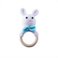 thumbnail image 1 of Adorable Hand-Knitted Easter Baby Toys - Soothing Rattle, Bell Ring & Hand Shaker, 1 of 4