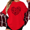 2-Red, variant on UNISHE Women's Gray Heart Shape Floral Botanical Graphic Short Sleeve T-Shirt Relaxed Fit Top