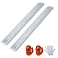 thumbnail image 2 of 74" L Loading Ramps, 960Lbs Capacity Loading Ramps For Pickup Trucks, Steel Motorcycle Ramp, Dirt Bike Ramp For Truck, Lawn Mower, Snowblower, Atv, Quad, Pack Of 2 ,With 2Pcs Tie Straps,1Pair Gloves, 2 of 4