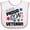 White and Pink, variant on Inktastic Proud Son of a Veteran- Veterans Day Boys Baby Bib
