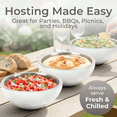 thumbnail image 7 of 70oz Insulated Dip Bowl with Lid and Condensation Mat (2 Pack) – Stainless Steel Chilled Serving Dish for Dips, Guacamole, Hummus, Salsa, 7 of 7