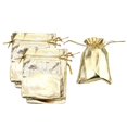 thumbnail image 4 of Bolsas con cordón Bolsas de para fiestas Pendientes de dulces Bolsas de joyería dorado Macarena Bolsas de cordón, 4 of 5