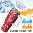 thumbnail image 5 of Christmas 40oz Tumbler– Stainless Steel Insulated Tumbler with Handle and Straw, Large Capacity Travel Cup for Hot & Cold Drinks, 5 of 7