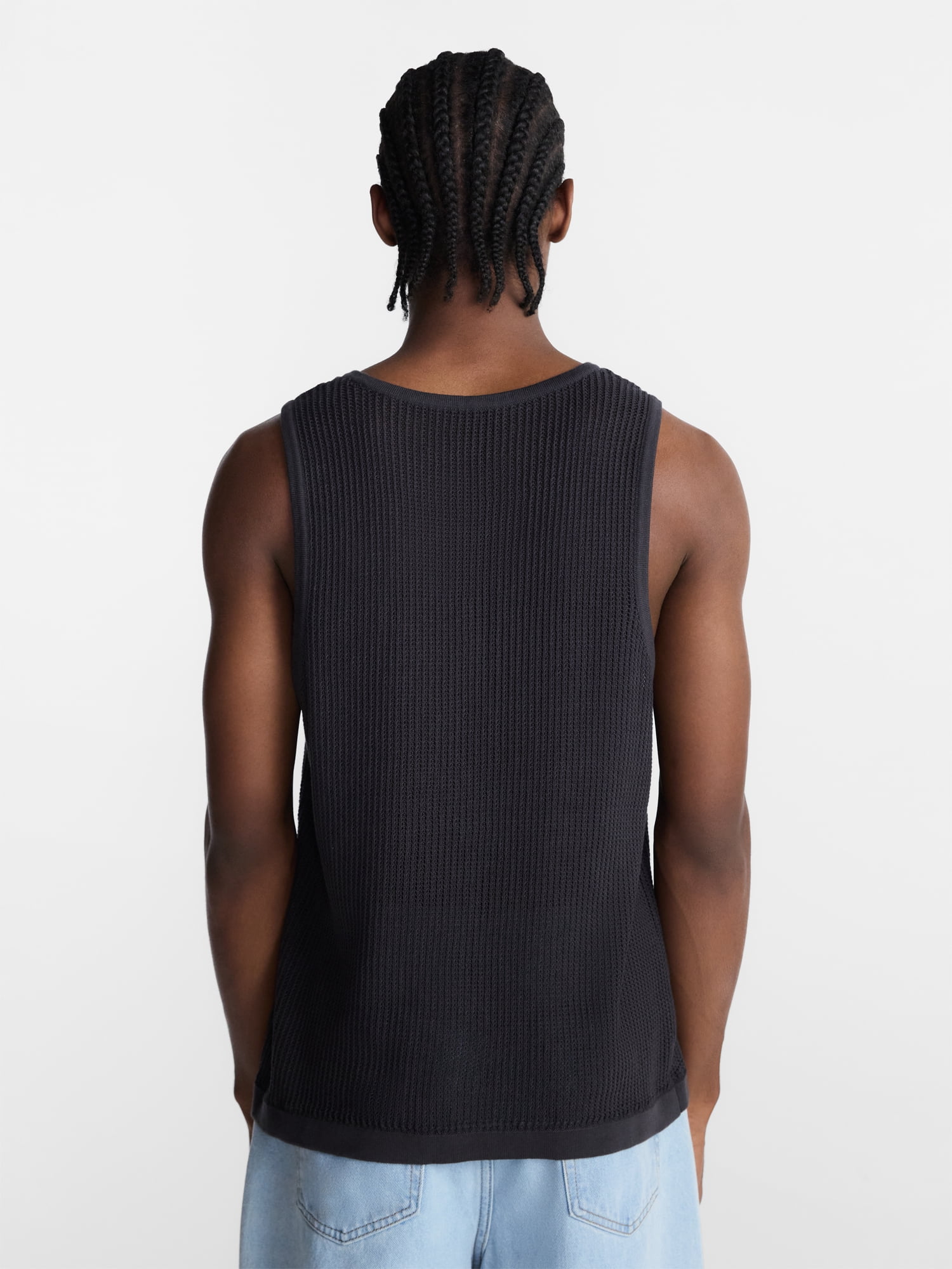 No Boundaries Mesh Stitch Sweater Tank Top, Men's and Big Men's XS-3XL