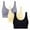 Gray, variant on Sports Bra for Women Nylon&Spandex Full Coverage Cross-Back 3PC Underwear for Women Purple 3XL