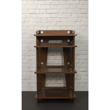 HomeStock Rustic Refinement Turntable Stand In Mahogany