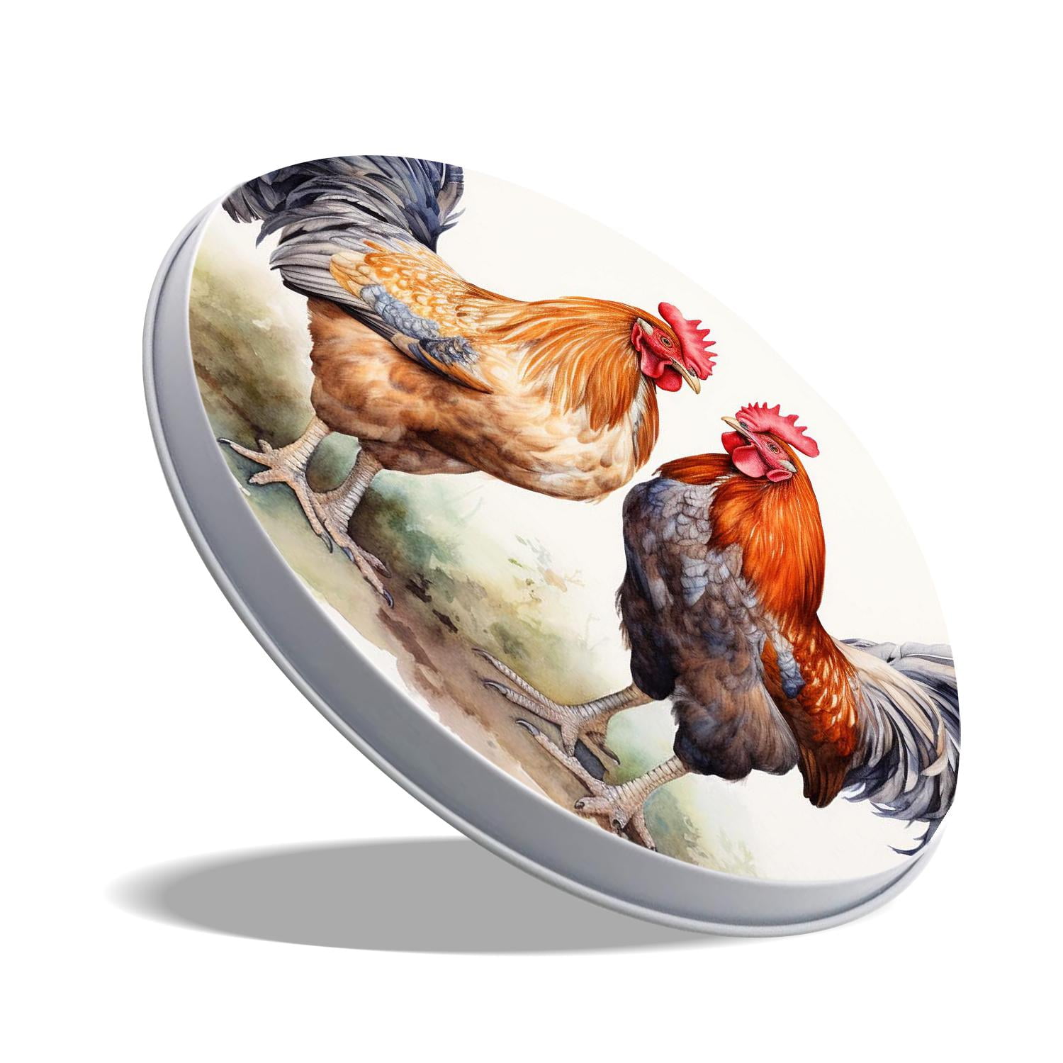 Stove Burner Covers 4 Pcs for ,Chicken Rooster Grass Vintage pattern, Round Gas Stove Burner Cover 8Inch And 10Inch