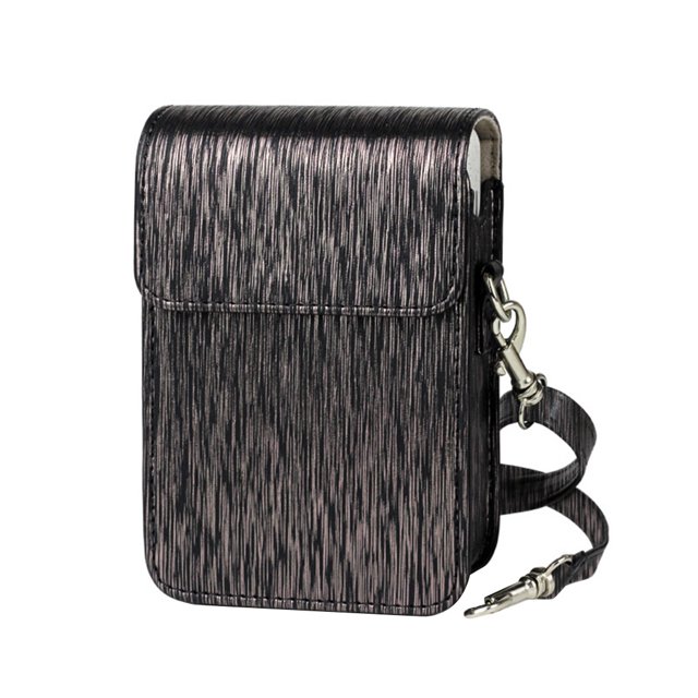 Reemplazo del protector del estuche de viaje de cuero PU de estilo retro para mini cámara Liplay con correa para el hombro, negro 1 Methold EL2133-02B