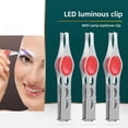 thumbnail image 2 of LED Eyebrow Clip with Light, Illuminated Tweezers for Hair Removal, 9.8cm, 2 of 10