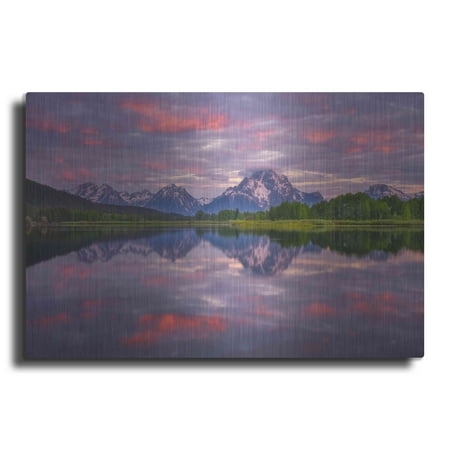 Luxe Metal Art 'Grand Sunrise - Grand Teton National Park' by Darren White, Metal Wall Art, 16"x12"