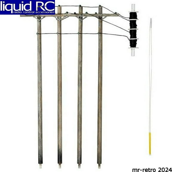 Woodland Scenics US2250 N Wired Poles Single Crossbar