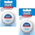 thumbnail image 1 of Hilo dental Oral-B Essential, encerado, sin sabor, 50 m, paquete de 2, 1 of 4