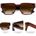 thumbnail image 4 of Thick Square Sunglasses for Men Women Retro Chunky Rectangle Shades UV400 Protection, 4 of 5