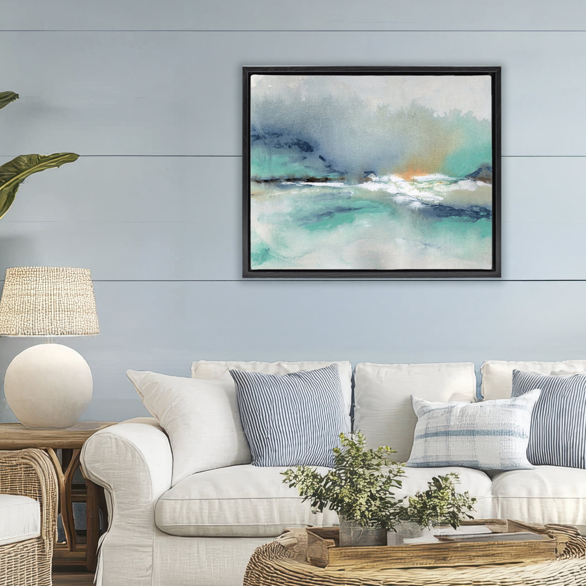 Stupell Industries Sun Bleached Crossing Black Framed Floater Canvas Wall Art, design by NLS Design