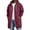 Wine 21#, variant on Mens Zip Long Length Hooded Sweatshirt Solid Color Stretch Tops Breathable Oversized Jacket with Pockets for Travel Fall Winter Purple L