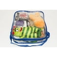 thumbnail image 3 of 5-Pack Clear Vinyl Zippered Storage Bags 9 x 11 x 2 Inch with Blue Trim and Handle, Perfect for Stadium and Events!, 3 of 6