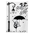 thumbnail image 3 of Ambesonne Cat Tablecloth Rectangular Table Cover, Funny Kitty with Umbrella, 60"x84", White and Black, 3 of 4