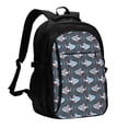 thumbnail image 1 of Balery Cute Shark Mochila con carga USB para hombre y mujer - Mochila impermeable y antirrobo para laptop con puerto USB para viajes, trabajo, 1 of 7
