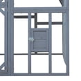 thumbnail image 6 of Pefilos 110" Large Weatherproof Cat Run for Outdoor, Wood Cat Houses Enclosure, Cat Cage Kitten Condo Catio Shelter, Gray, 6 of 10