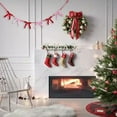 thumbnail image 4 of 5.9 Ft Christmas Velvet Bow Garland Banner Decoration For Xmas Tree Fireplace, 4 of 9