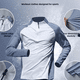 thumbnail image 2 of Camiseta deportiva de manga larga de secado rápido para hombre, ropa de entrenamiento con media cremallera, protección solar, adecuada para primavera, otoño y verano, 2 of 4