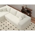 thumbnail image 3 of Gewnee 106" High Backrest Sectional Sofa&Couch,L-Shape Sectional Sofa Convertible Left or Right Chaise,Deep Seat Modern Modular Sofa ,Suitable for Living Rooms and Bedrooms.Beige, 3 of 23