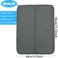 thumbnail image 2 of Bexikou 2 Pack Absorbent Dish Drying Pad for Kitchen Counter, Microfiber Dish Drying Mat,15.74 x 17.72 inch Absorbent Dish Drainer Mats for Countertops Sinks Draining Racks, 2 of 6