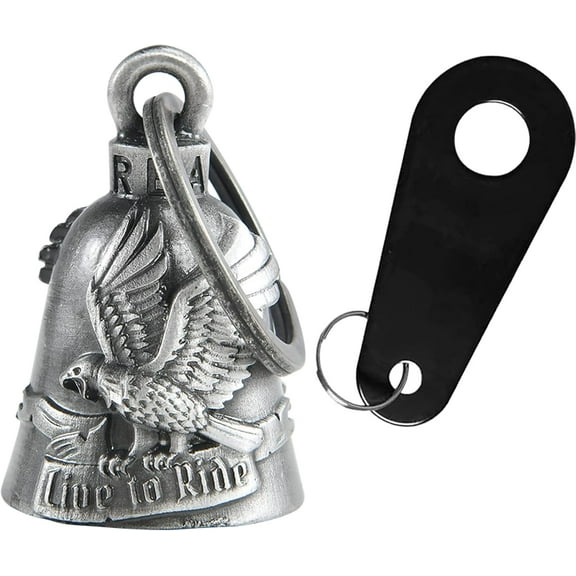 Dream Apparel Motorcycle Bell Guardian Angel Drive Away Gremlin, Biker Bell for Men Women Rider Riding, Good Luck Gift