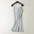 thumbnail image 5 of VNKIDY Classic Women Sleep Dress Sleeveless Nightgown Scoop Neck Pajama Dress Racerback Sleep Dress Sleeveless Nightdress Chemise Solid Color Summer Autumn, 5 of 6